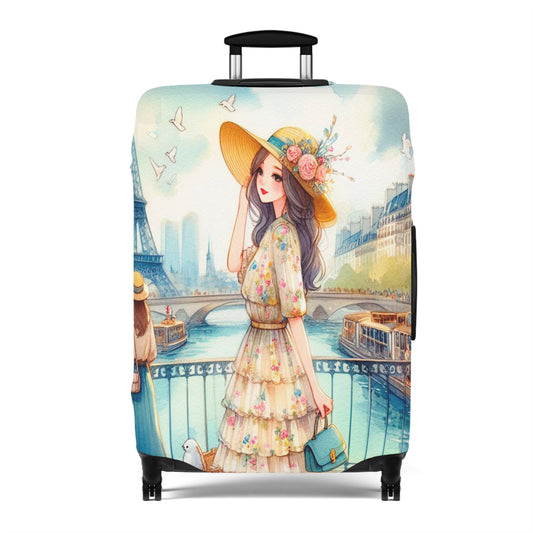 Luggage Cover, Just a Girl Who loves Travelling, awd-2109