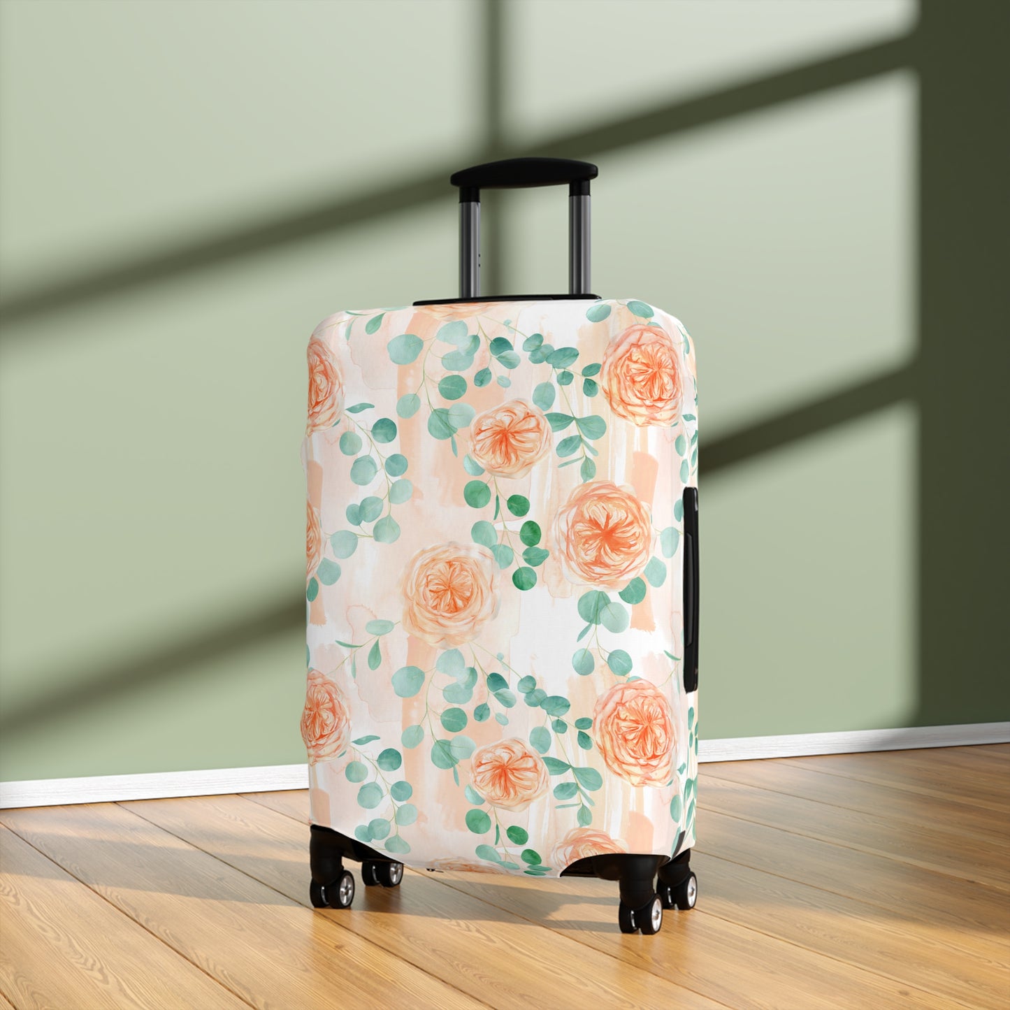 Luggage Cover, Eucalyptus and Roses