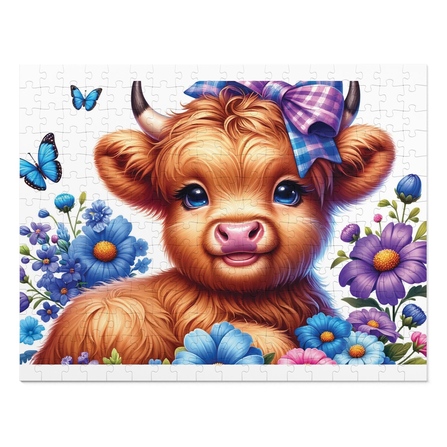 Jigsaw Puzzle, Highland Cow, Personalised/Non-Personalised (30, 110, 252, 500,1000-Piece)