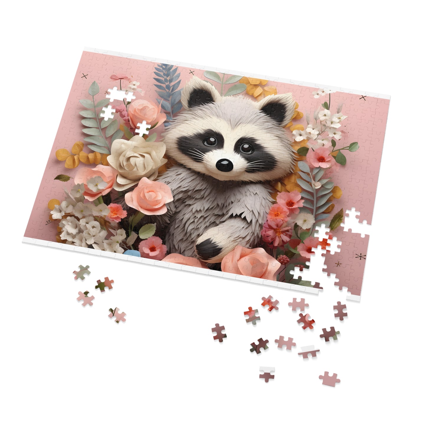 Jigsaw Puzzle, Racoon, Personalised/Non-Personalised (30, 110, 252, 500,1000-Piece)