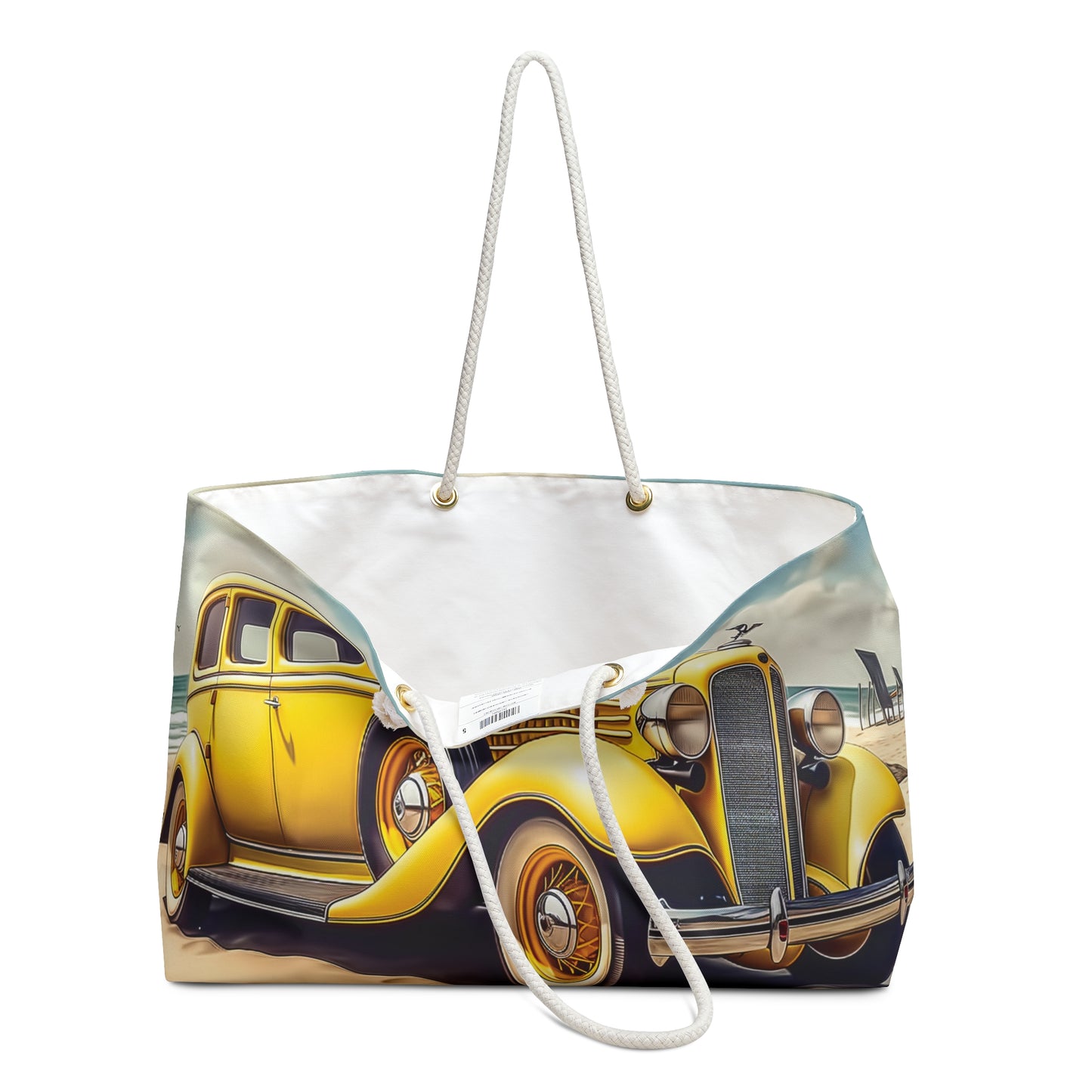 Personalised/Non-Personalised Weekender Bag, Vintage Car, Weekender Bag, Beach Bag, Book Bag