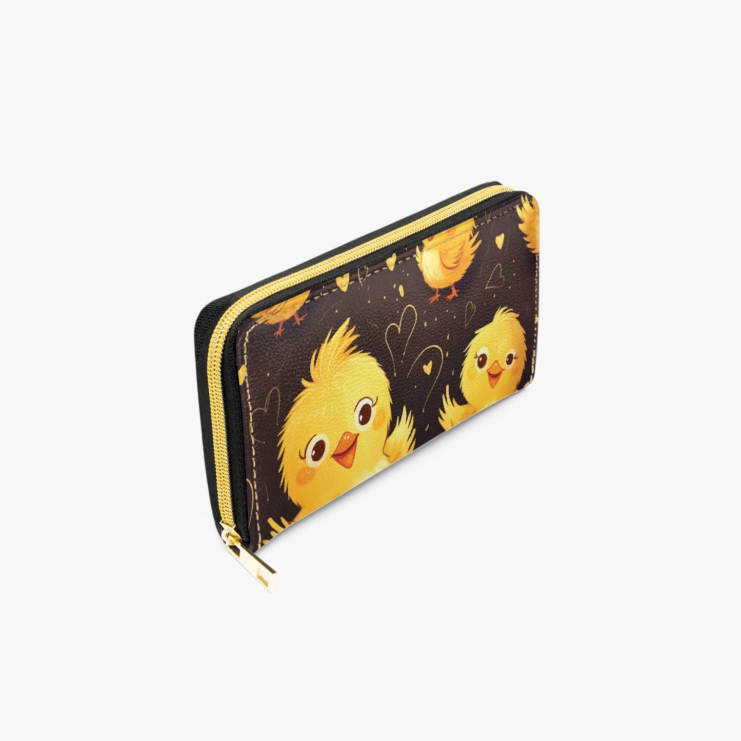 Long Type Zipper Purse - Chickens