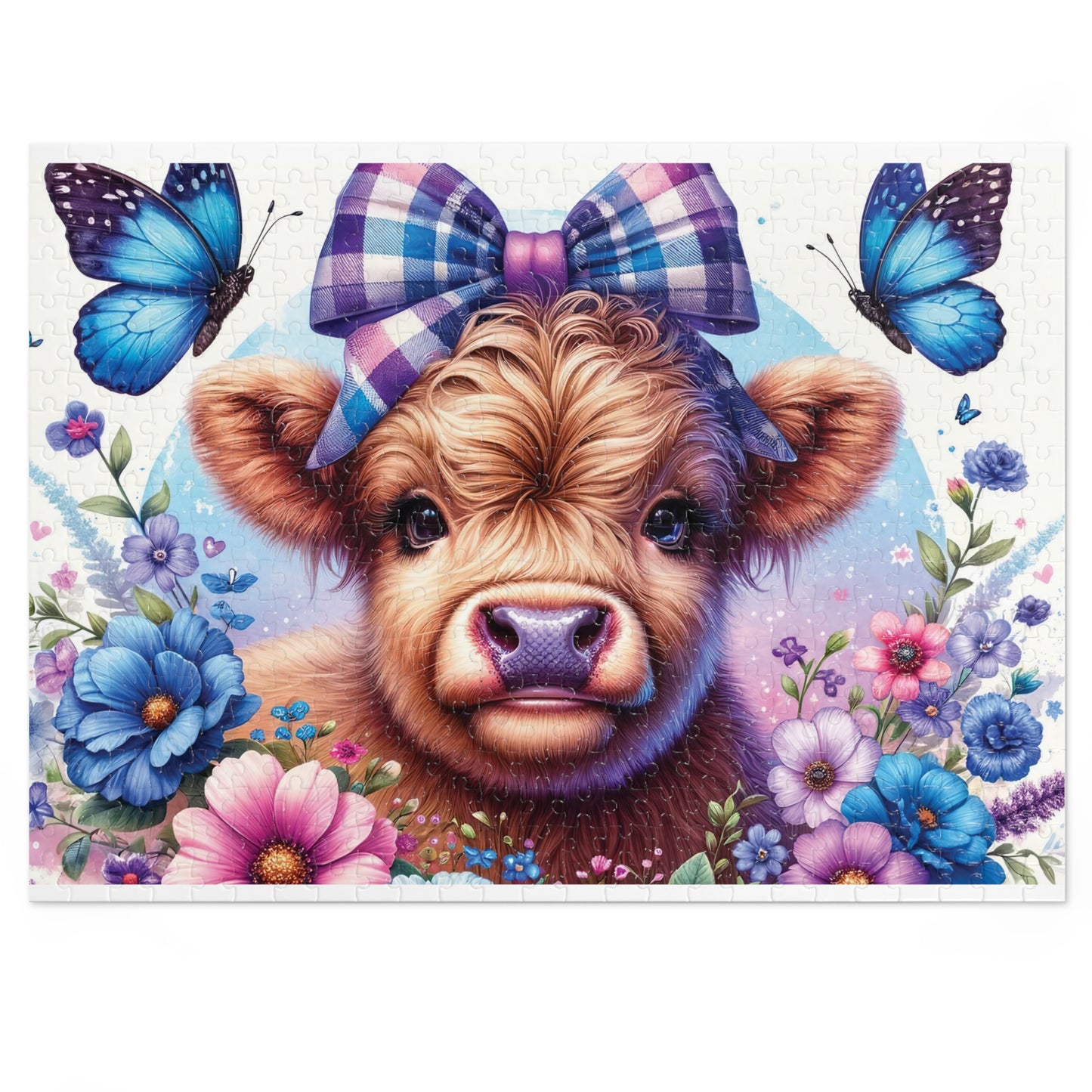 Jigsaw Puzzle, Highland Cow, Personalised/Non-Personalised (30, 110, 252, 500,1000-Piece)