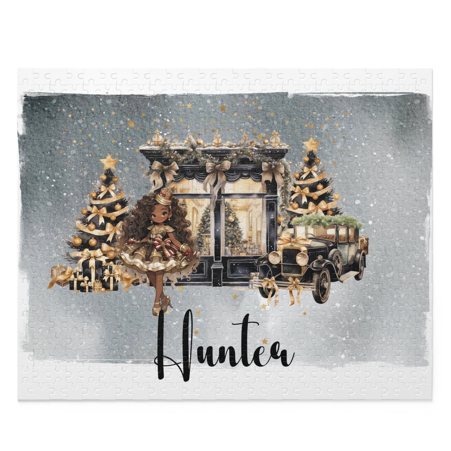 Puzzle, Christmas, Black and Gold Nutcracker, Personalised/Non-Personalised, (120, 252, 500-Piece)