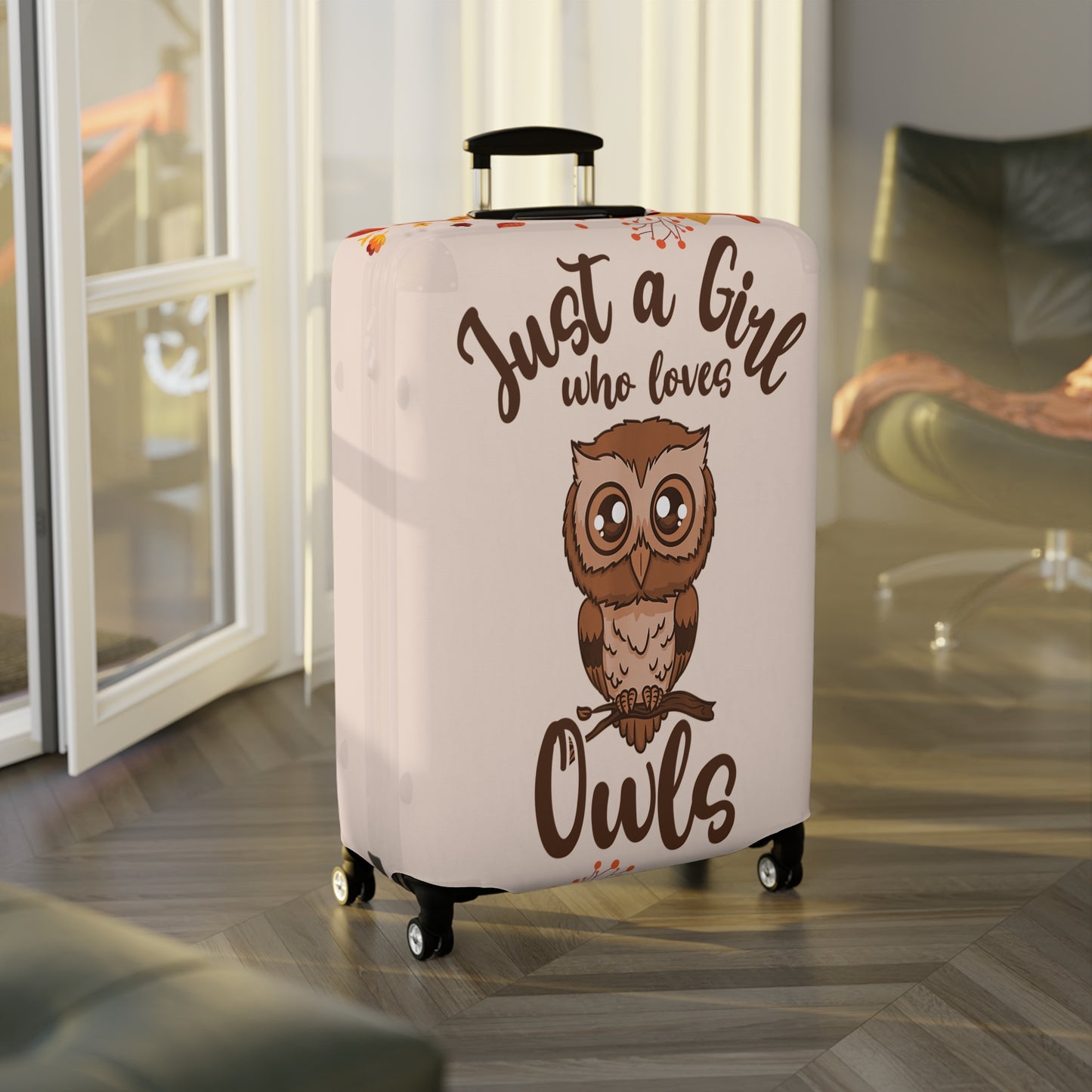 Luggage Cover, Just a Girl who loves Owls, awd-1713