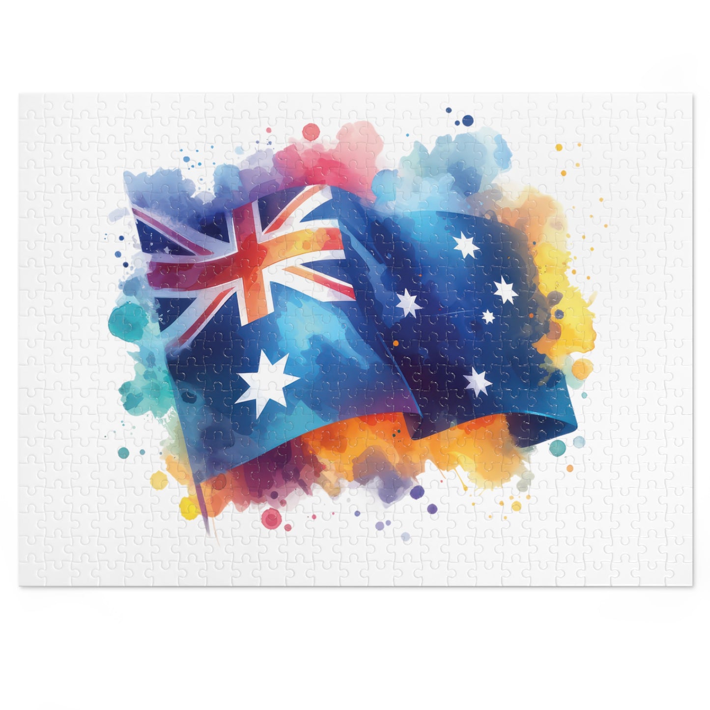 Jigsaw Puzzle in Tin, Australian Flag, Personalised/Non-Personalised, awd-1336 (30, 110, 252, 500,1000-Piece)