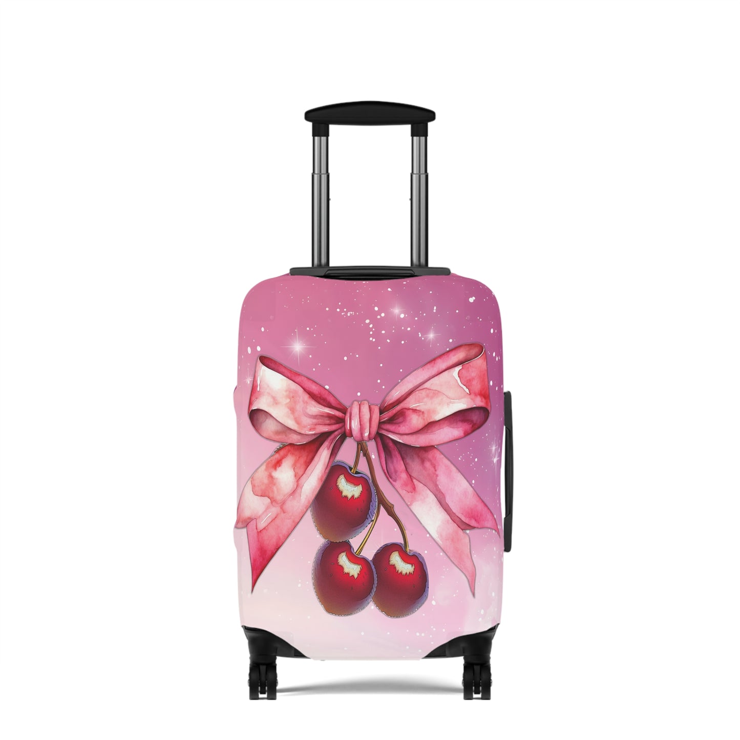 Luggage Cover, Rockabilly, Coquette, Cherries and Ribbon, awd-2514