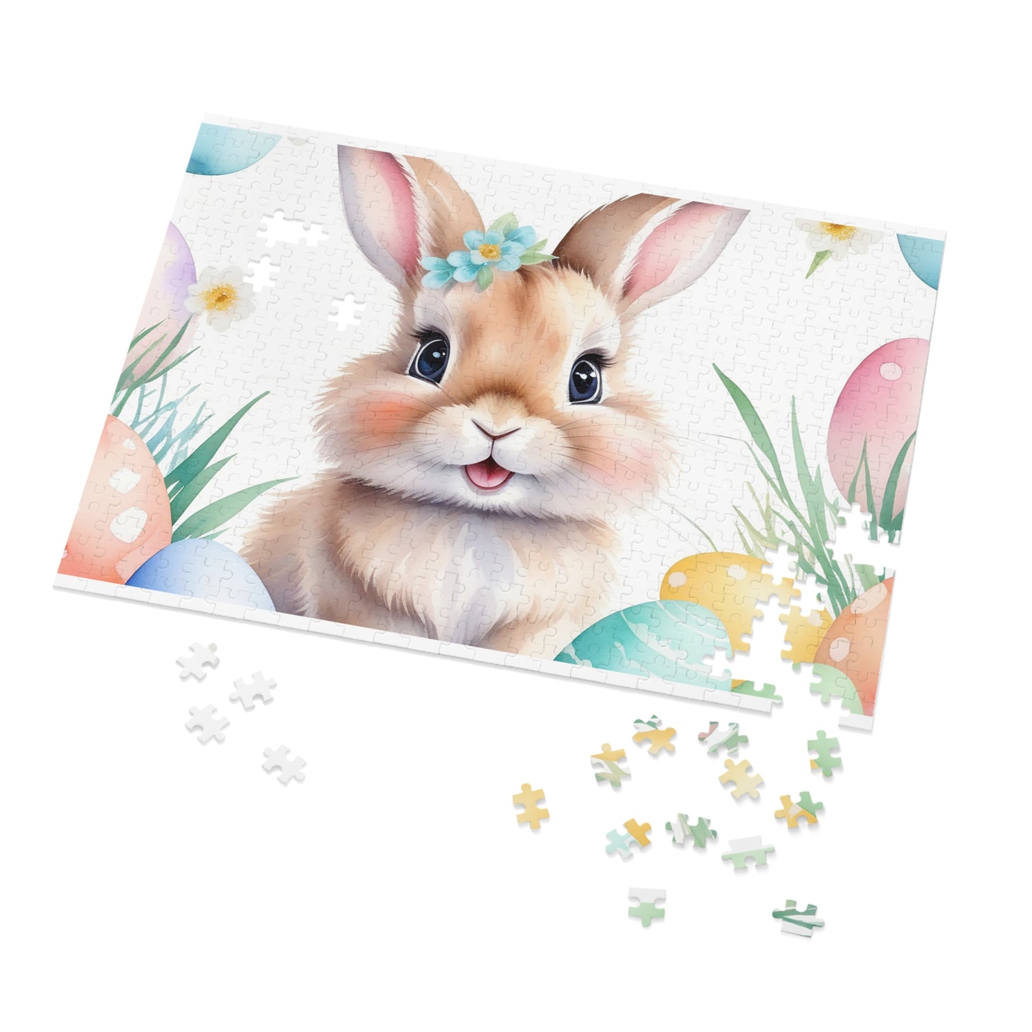 Puzzle, Easter, Rabbit, Personalised/Non-Personalised (30, 110, 252, 500,1000-Piece) awd-651