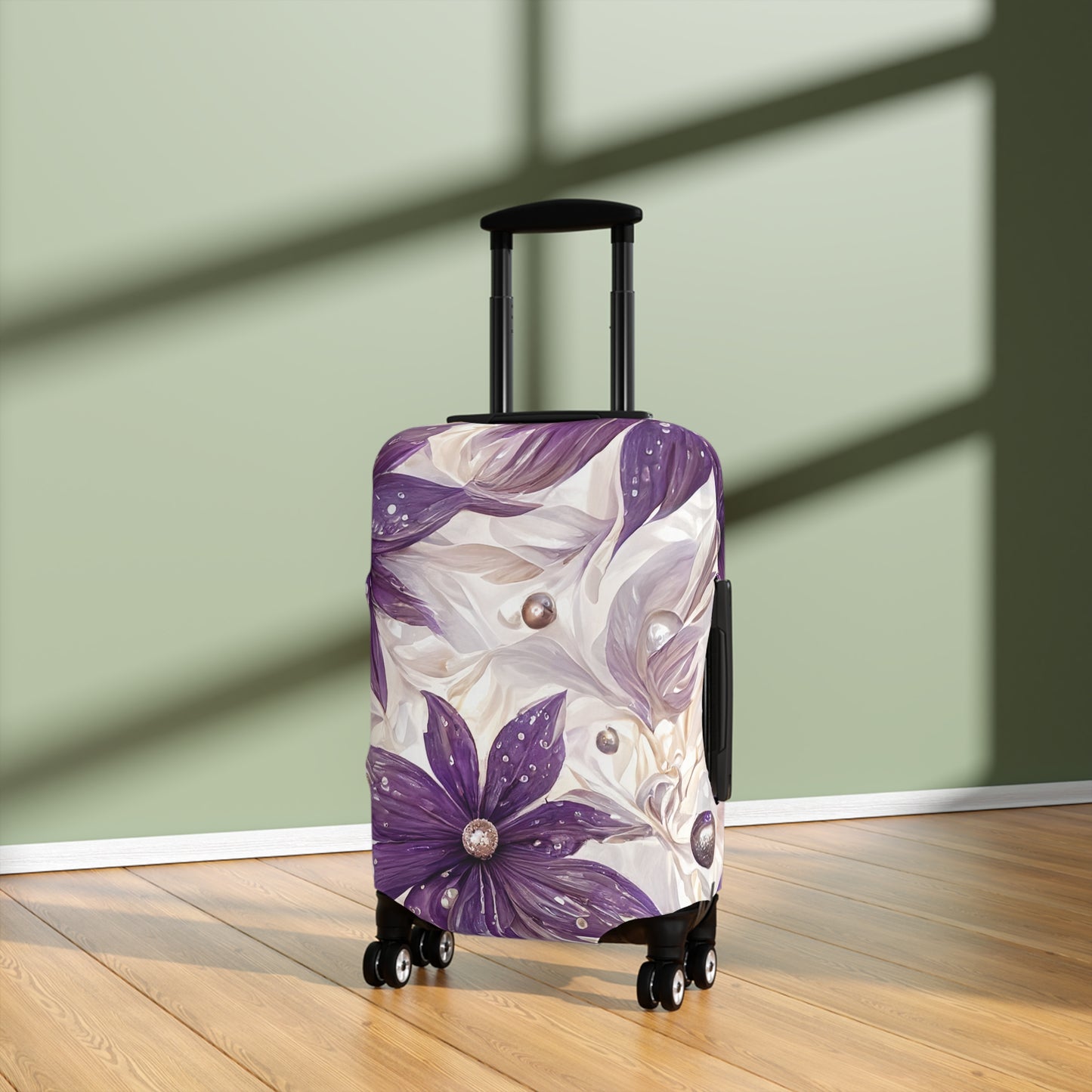 Luggage Cover, Purple Floral