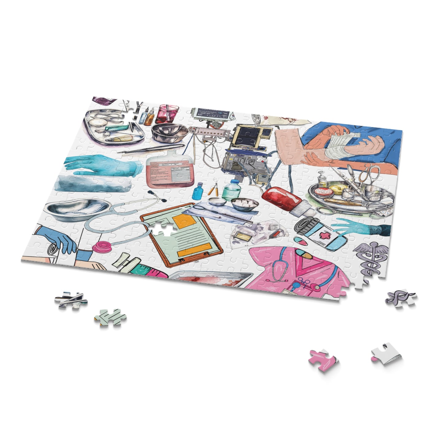 Personalised/Non-Personalised Puzzle, Wound Care Nurse (120, 252, 500-Piece)