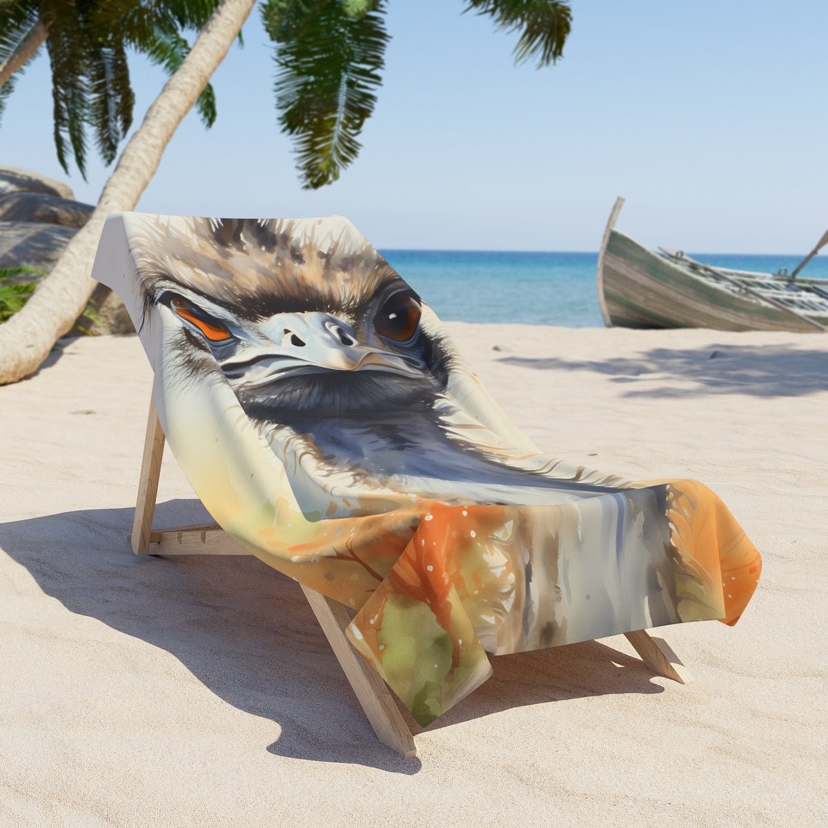 Beach Towel, Australian Animals, Emu, Polycotton Towel, 2 sizes Available