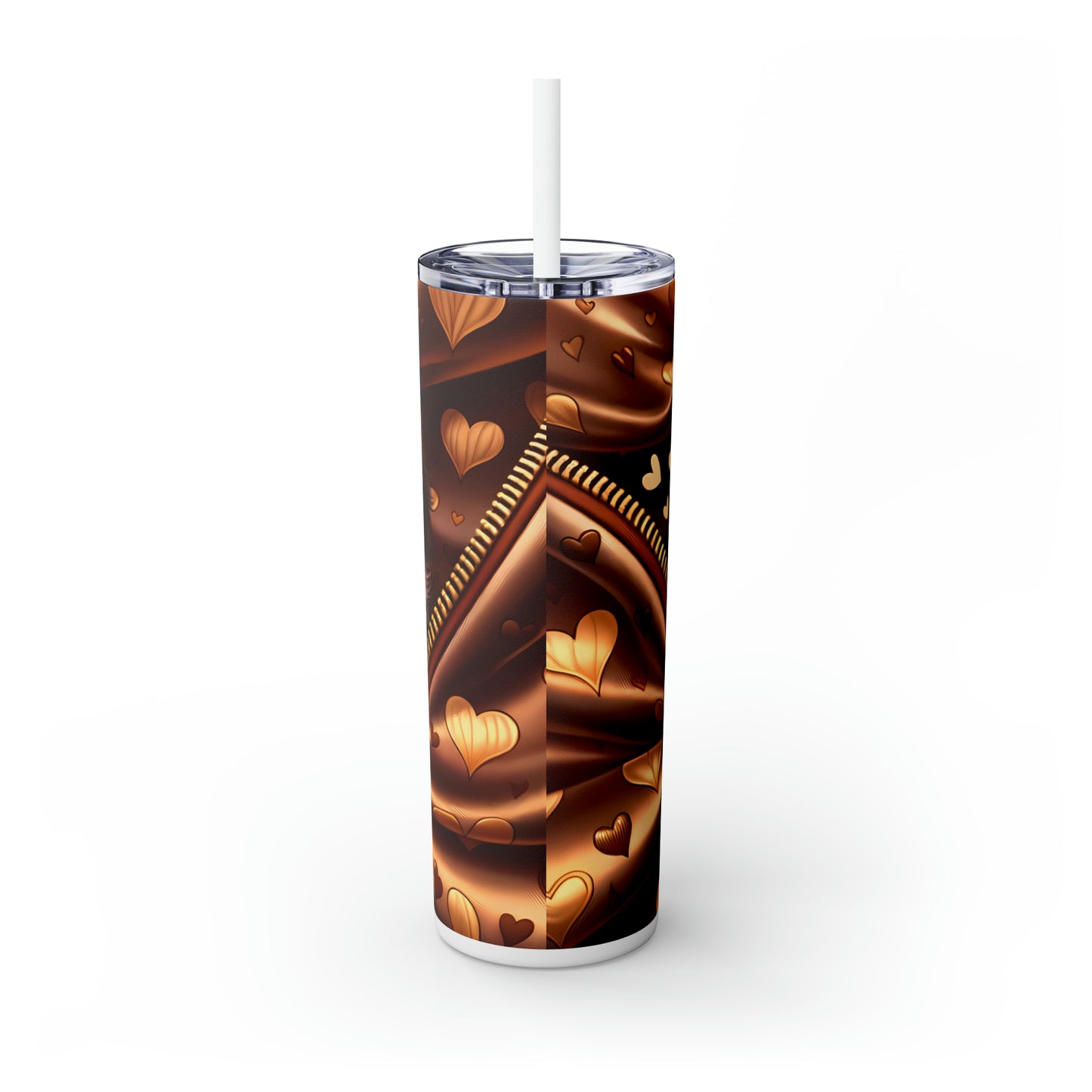 Skinny Tumbler with Straw, 20oz, Cat, Valentines Day, awd-936