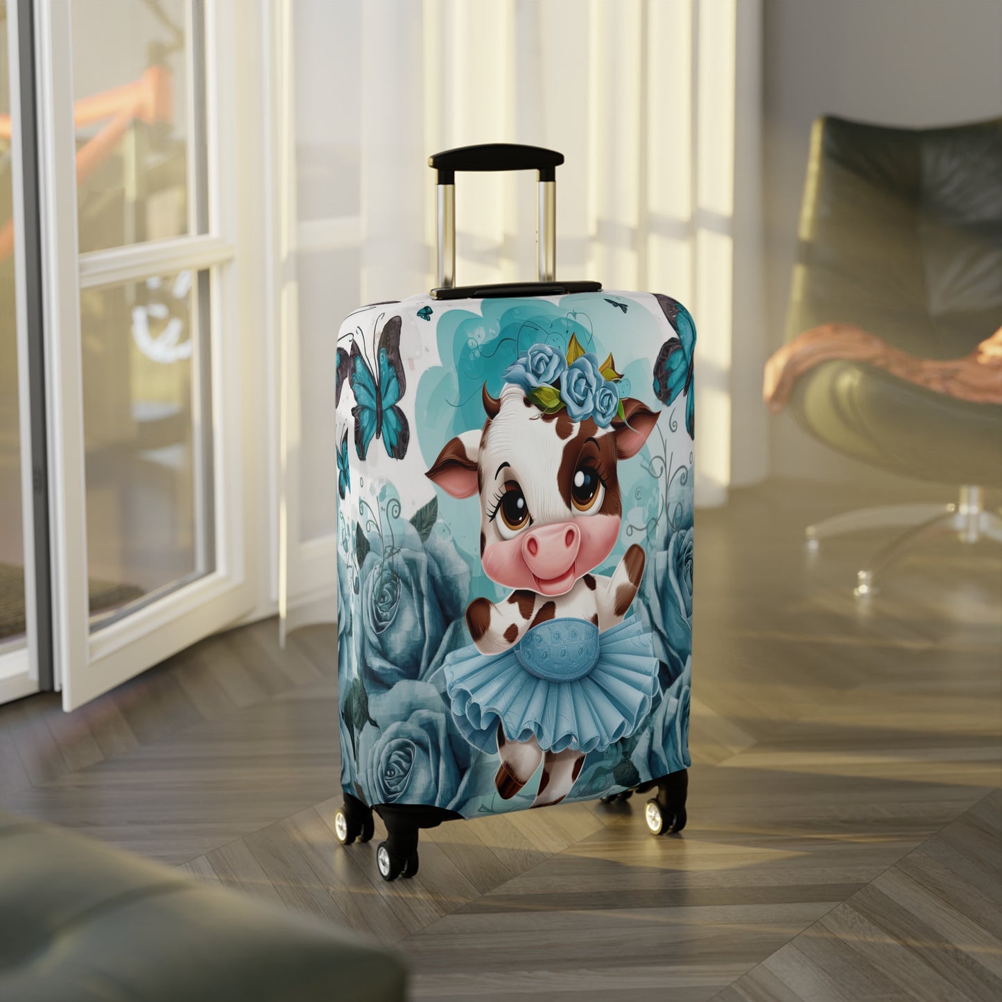 Luggage Cover, Ballet Dancing Cow, awd-1653