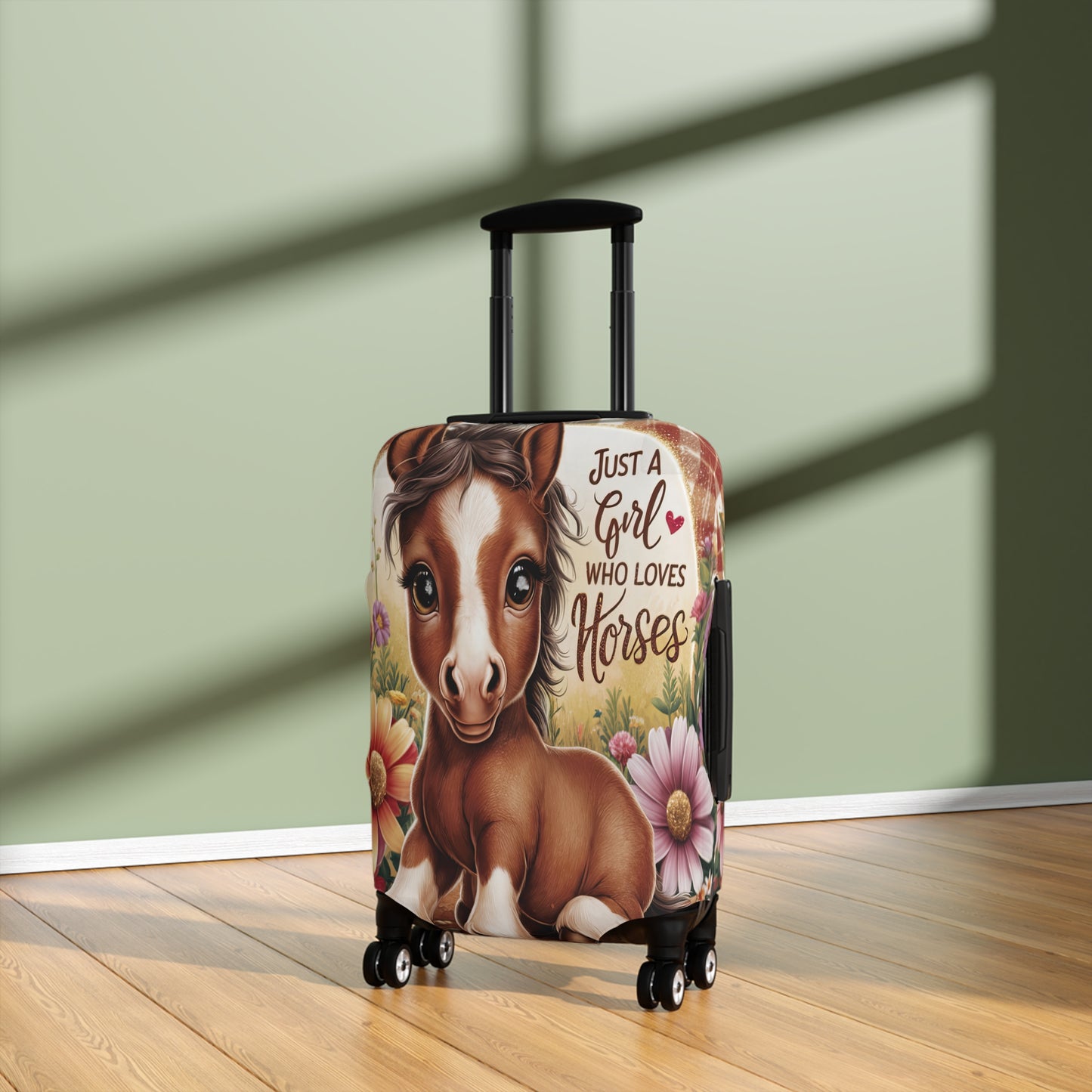 Luggage Cover, Just a Girl who Loves Horses, awd-3096