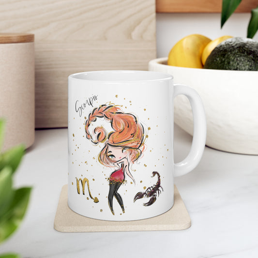 Zodiac Sign, Scorpio, Ceramic Mug 11oz