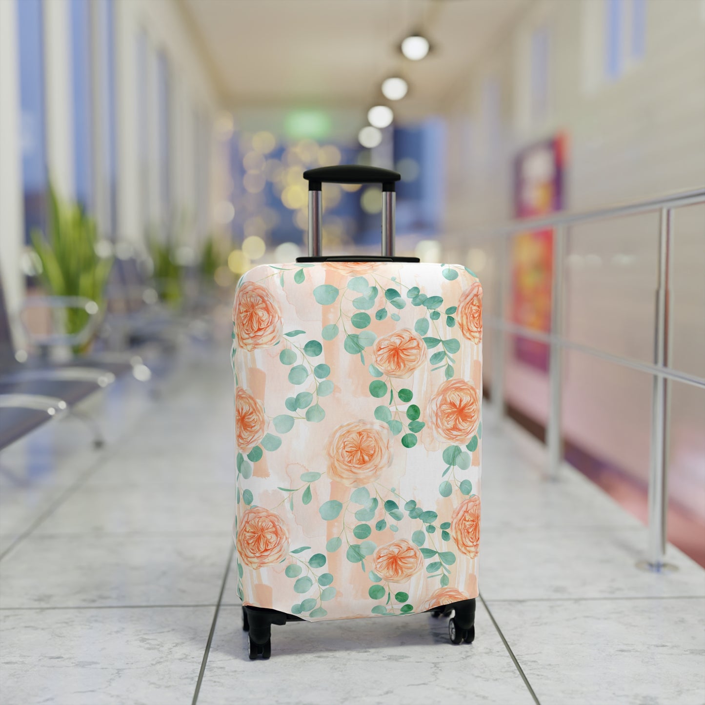 Luggage Cover, Eucalyptus and Roses