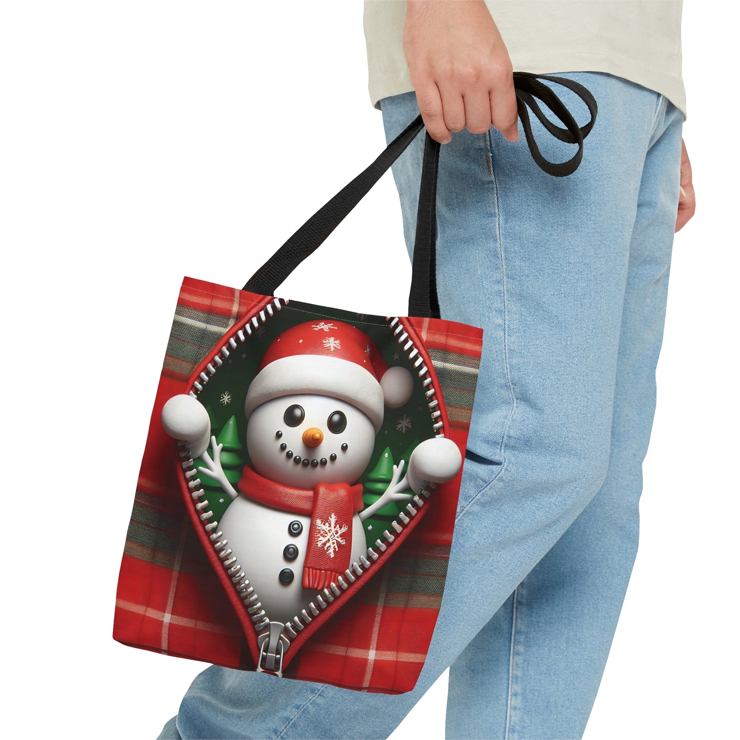 Tote Bag, Christmas, Snowman, Personalised/Non-Personalised Tote bag