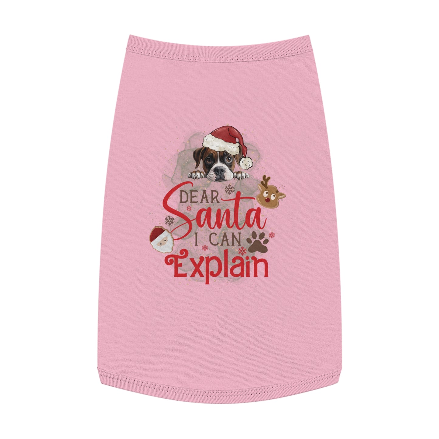 Pet Tank Top, Santa I Can Explain, Christmas Pet Tank Top