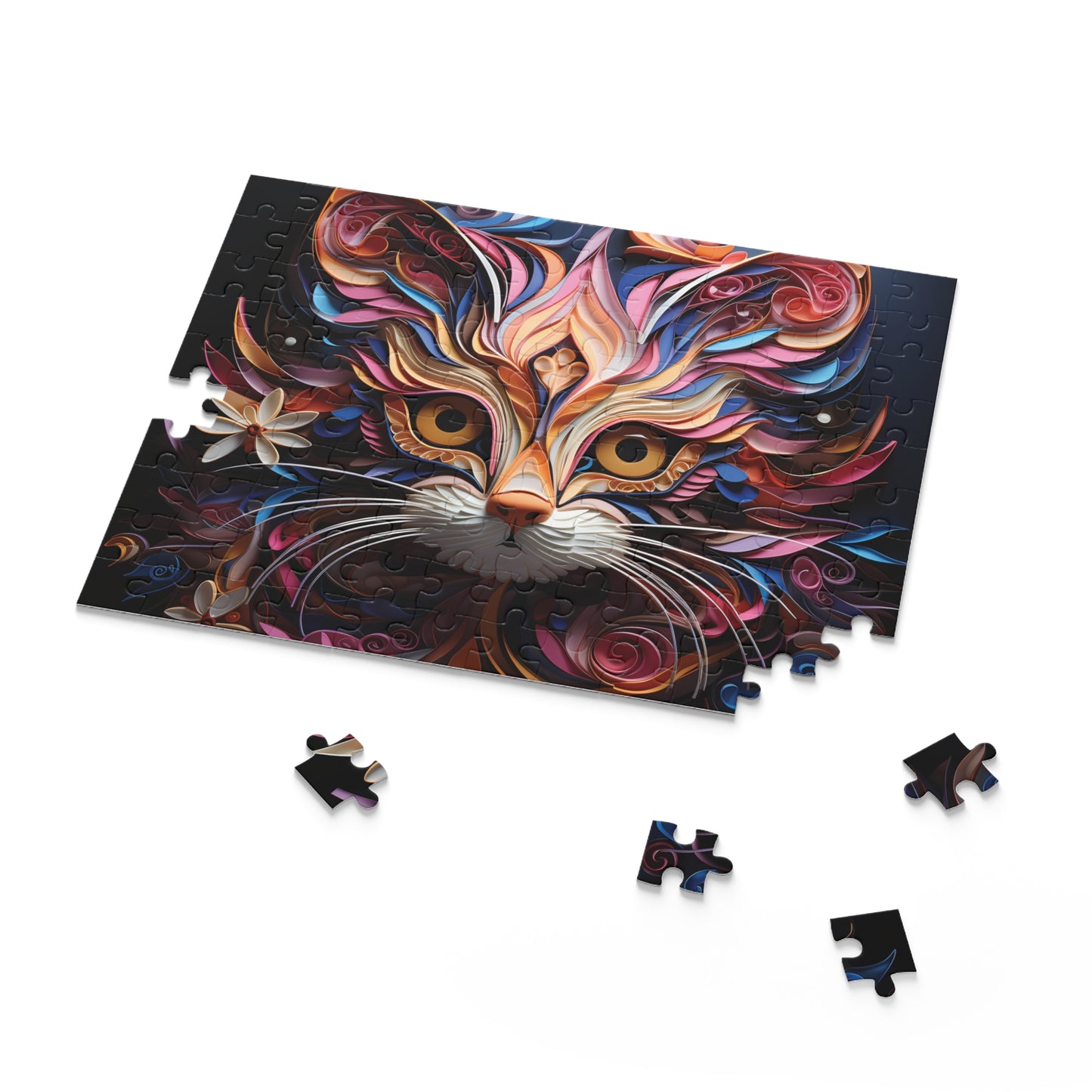 Personalised/Non-Personalised Puzzle, Cat (120, 252, 500-Piece)