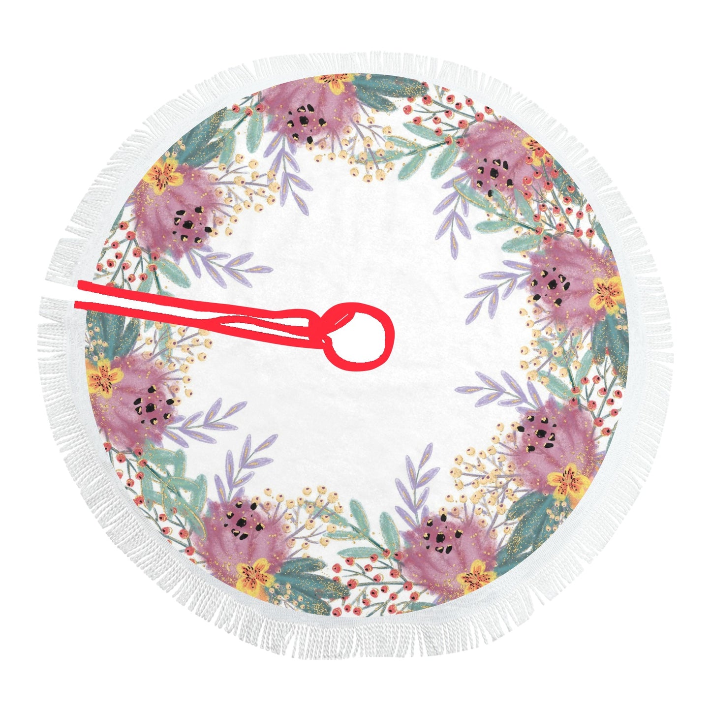 Christmas Tree Skirt Australian Floral