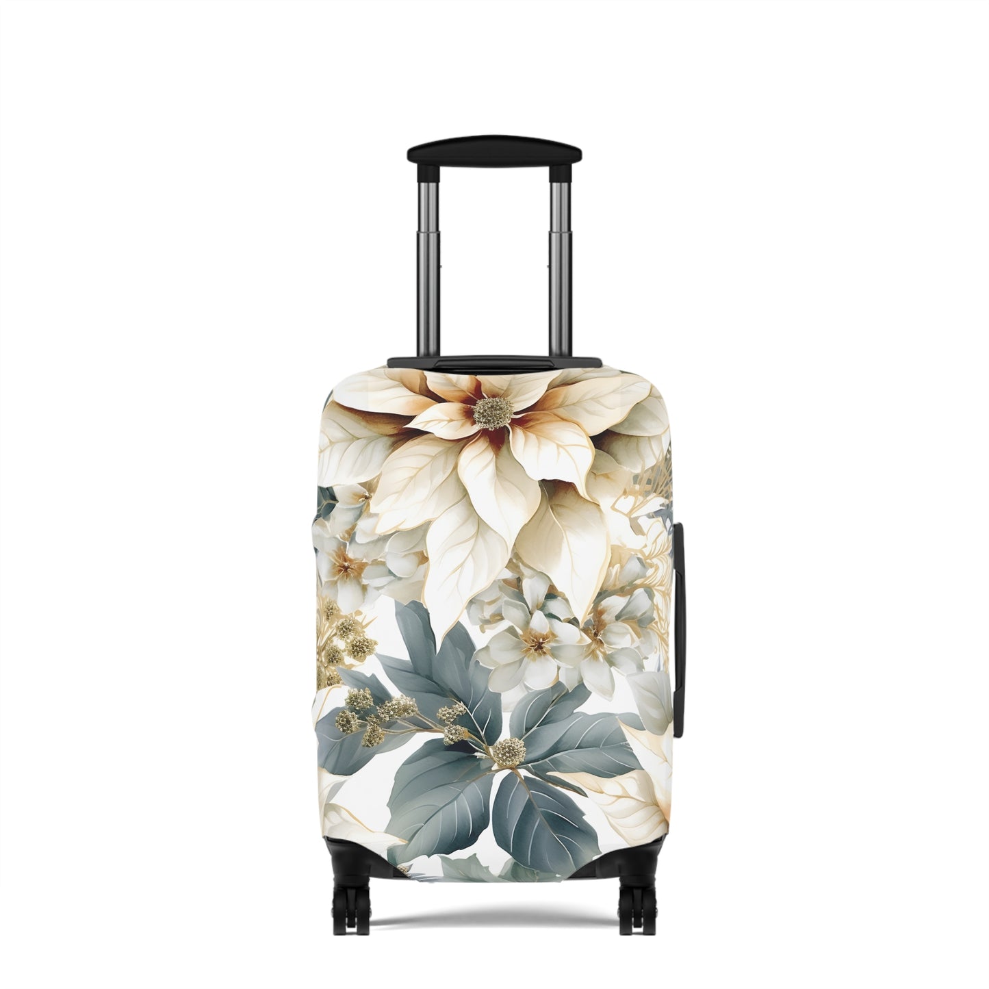 Luggage Cover, Cream Poinsettia