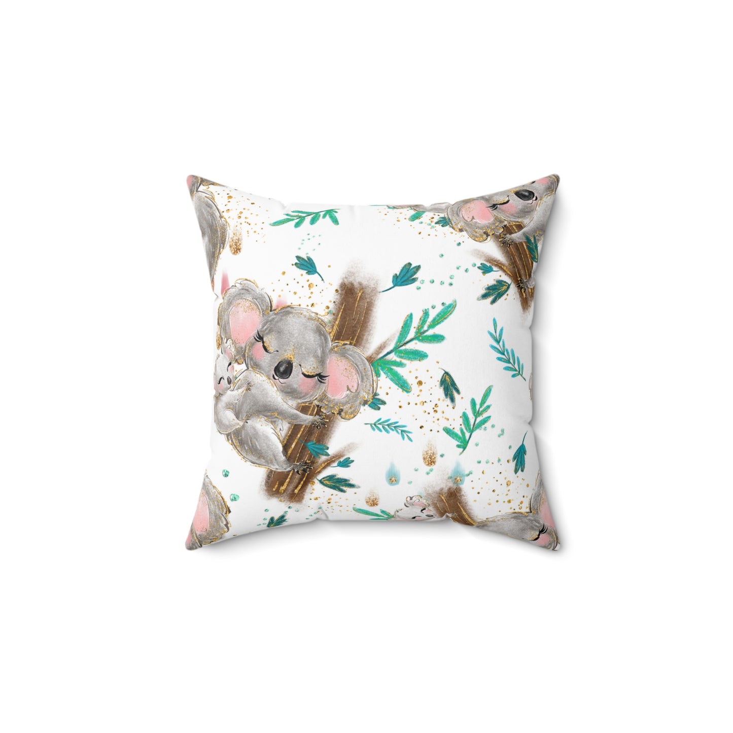 Spun Polyester Square Pillow, Australian Koala