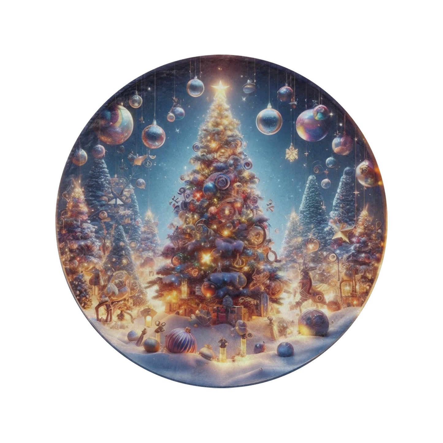 Christmas Tree Circular Micro Fleece Blanket