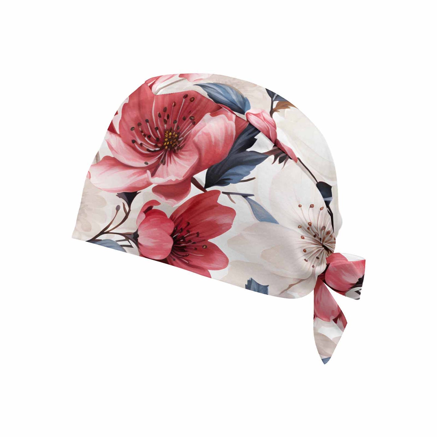 Pink and White Wildflowers  Scrub Cap