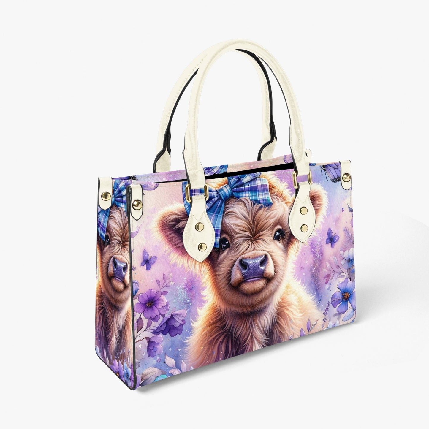 Women's Tote Bag - Long Strap - Highland Cow