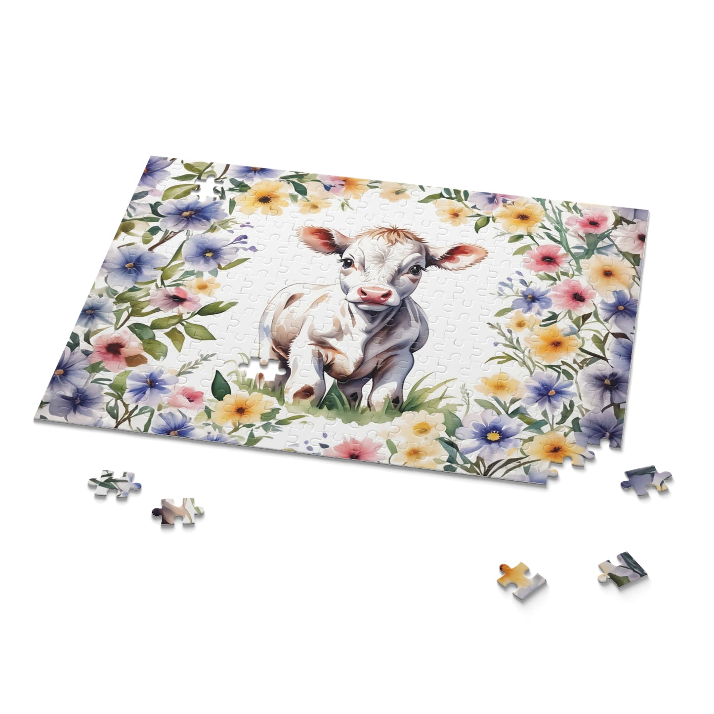 Personalised/Non-Personalised Puzzle, Cow (120, 252, 500-Piece)