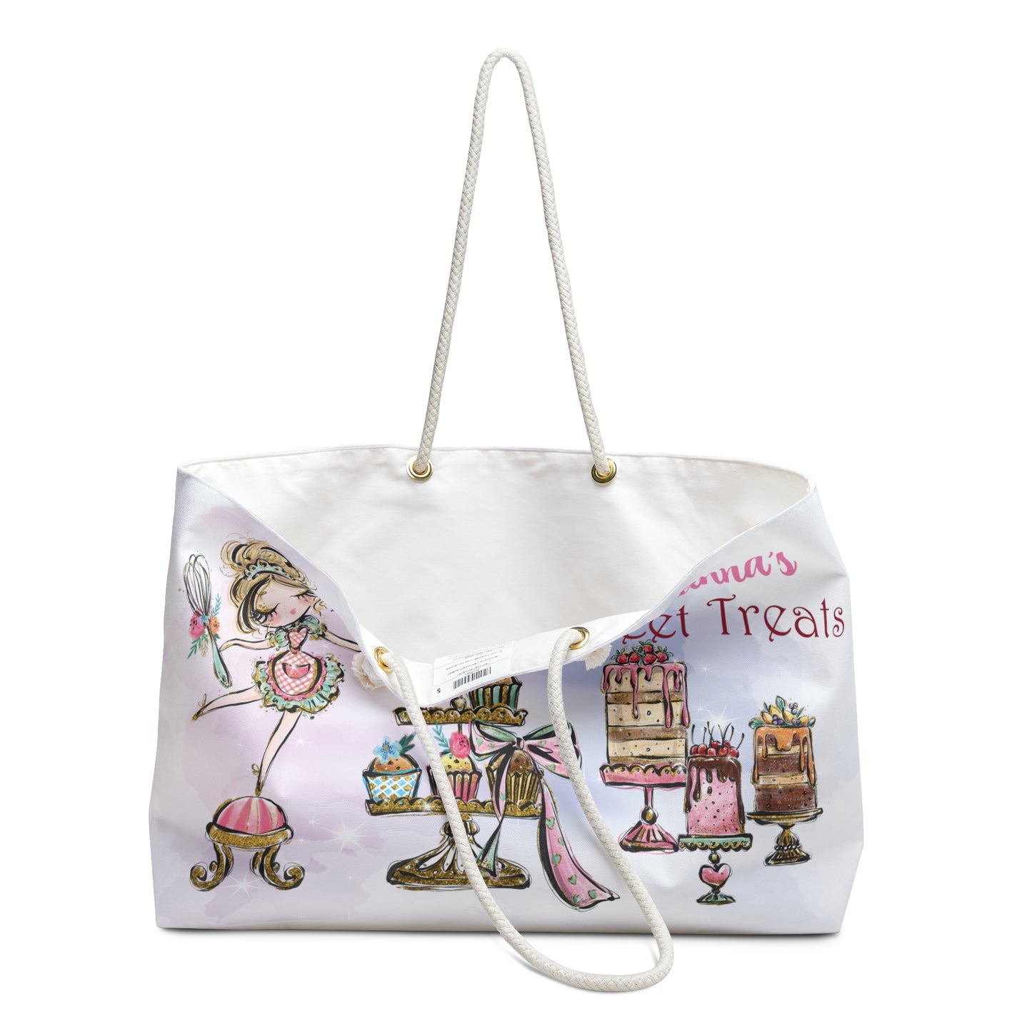 Personalised/Non-Personalised Weekender Bag, Grandma's/Nanna's Sweet Treats, Large Weekender Bag, Beach Bag, Book Bag