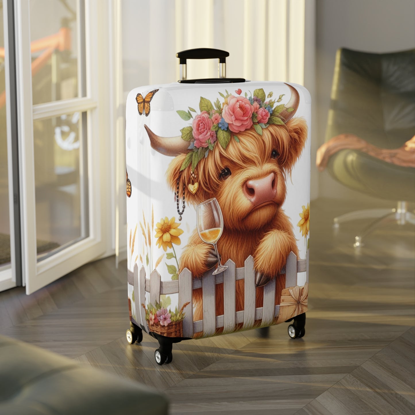 Luggage Cover, Highland Cow, awd-3046