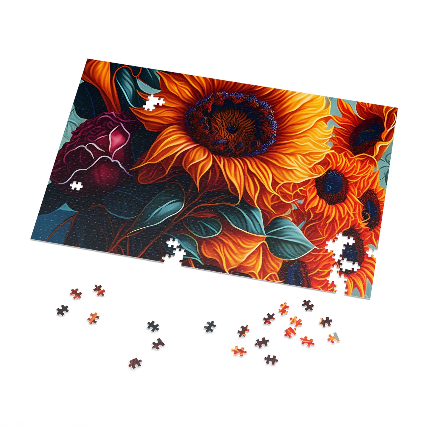 Puzzle, Sunflower, Personalised/Non-Personalised (30, 110, 252, 500,1000-Piece) awd-625