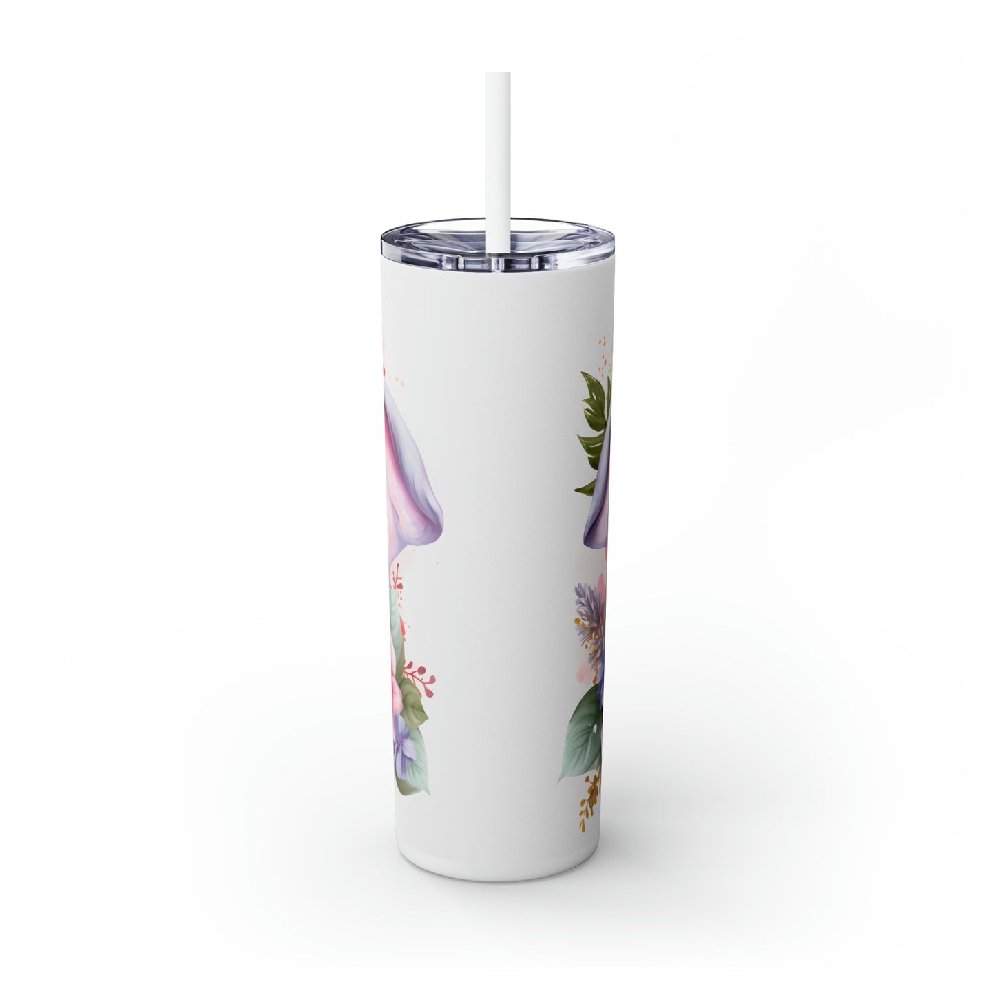 Skinny Tumbler with Straw, 20oz, Elephant, awd-255