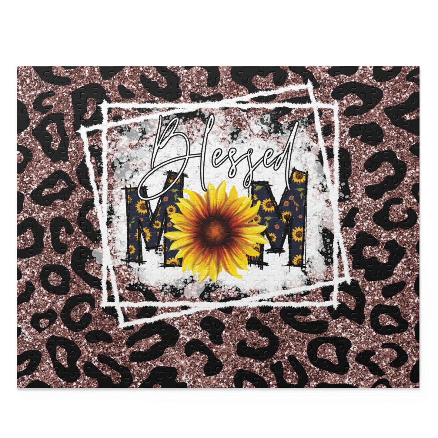 Personalised/Non-Personalised Puzzle, Sunflower, Mum, Mom (120, 252, 500-Piece)