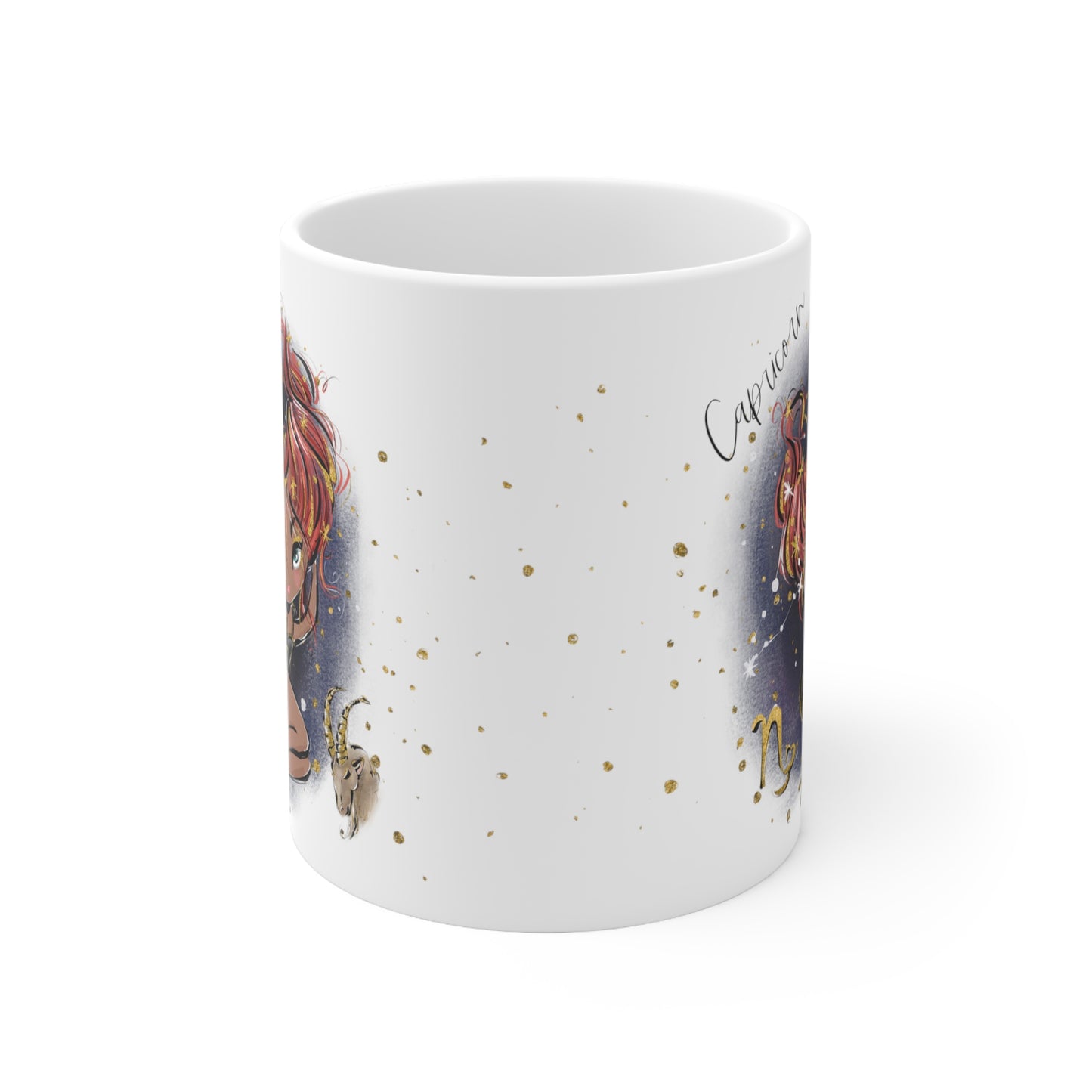 Personalised/Non Personalised Zodiac Sign, Capricorn, Ceramic Mug 11oz