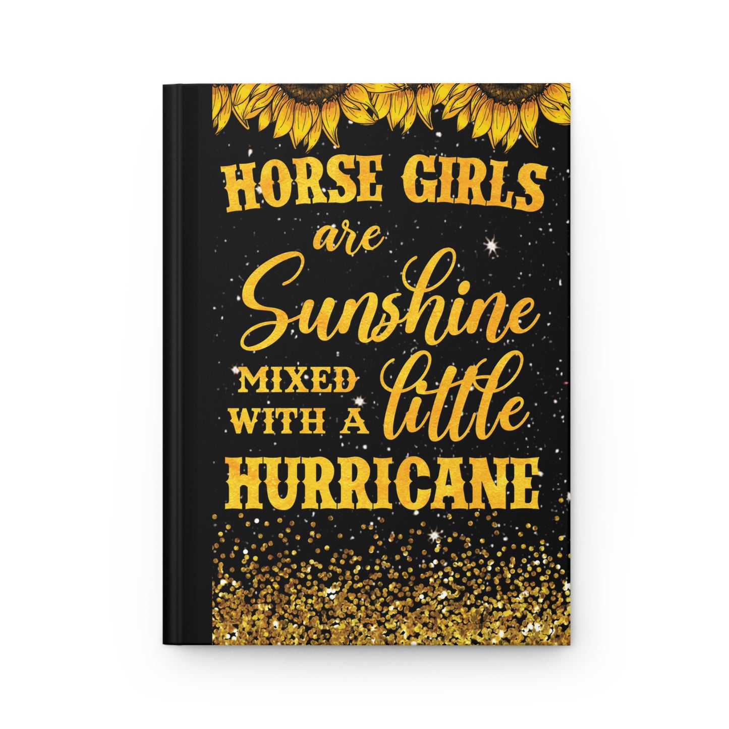 Personalised Hardcover Journal Matte, Horse and Sunflowers, awd-1687