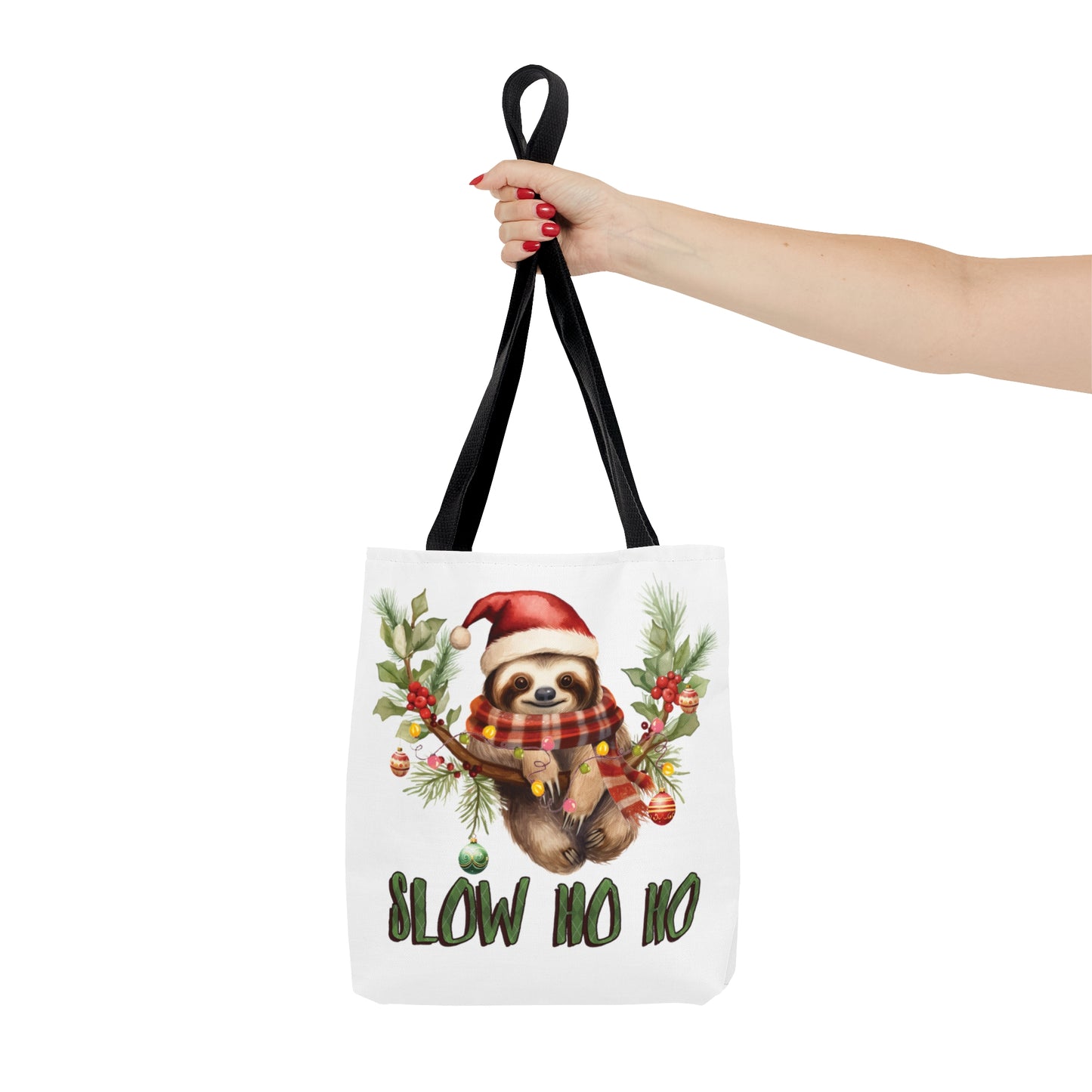 Tote Bag, Christmas, Sloth, Personalised/Non-Personalised Tote bag