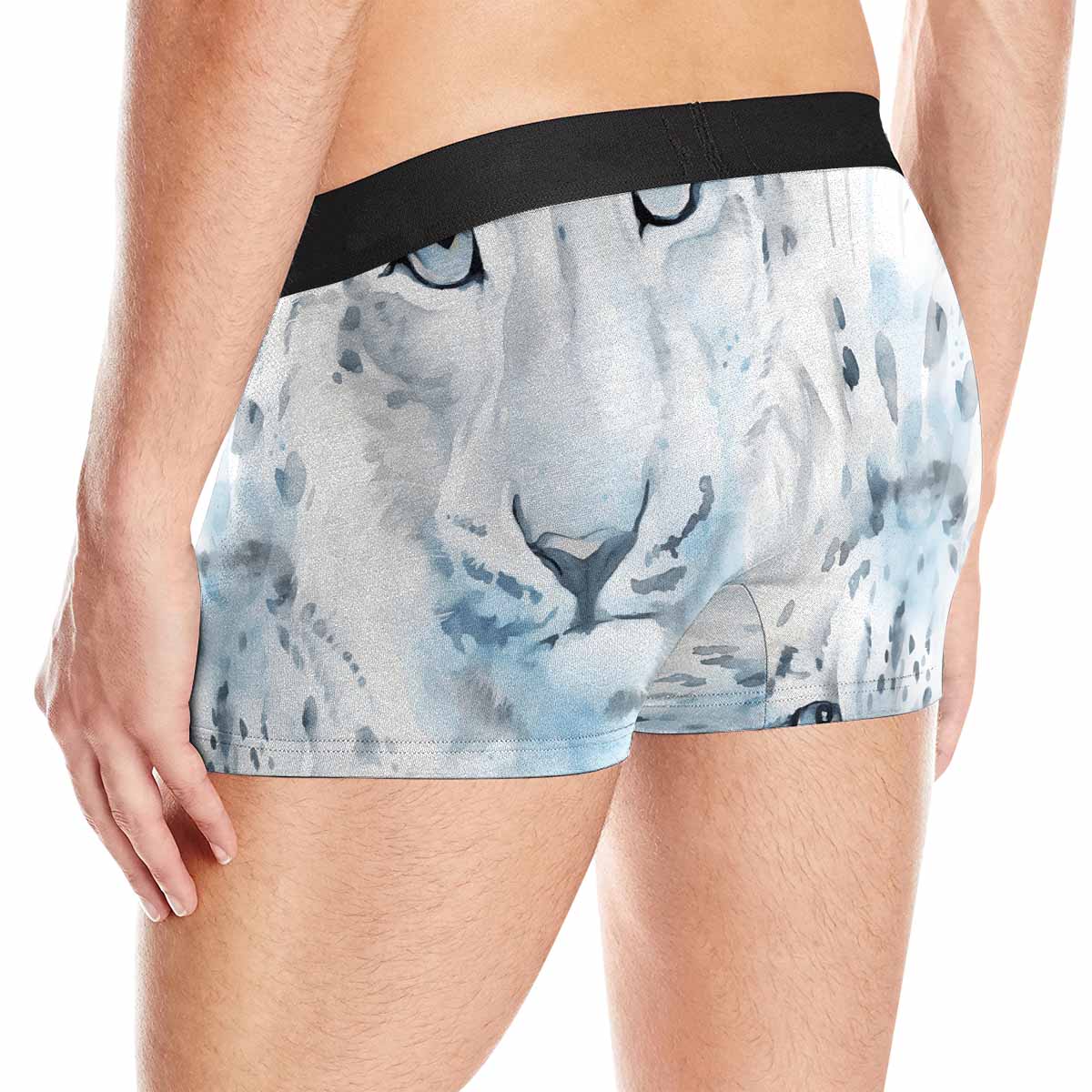 White Leopard AUS Men's All Over Print Boxer Briefs (Made In AUS)