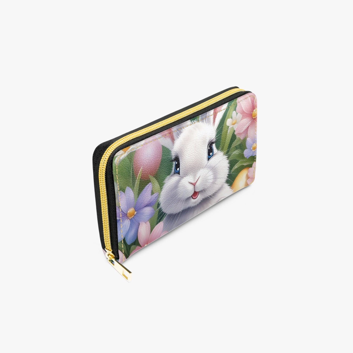 Long Type Zipper Purse, Easter, Rabbit, awd-649