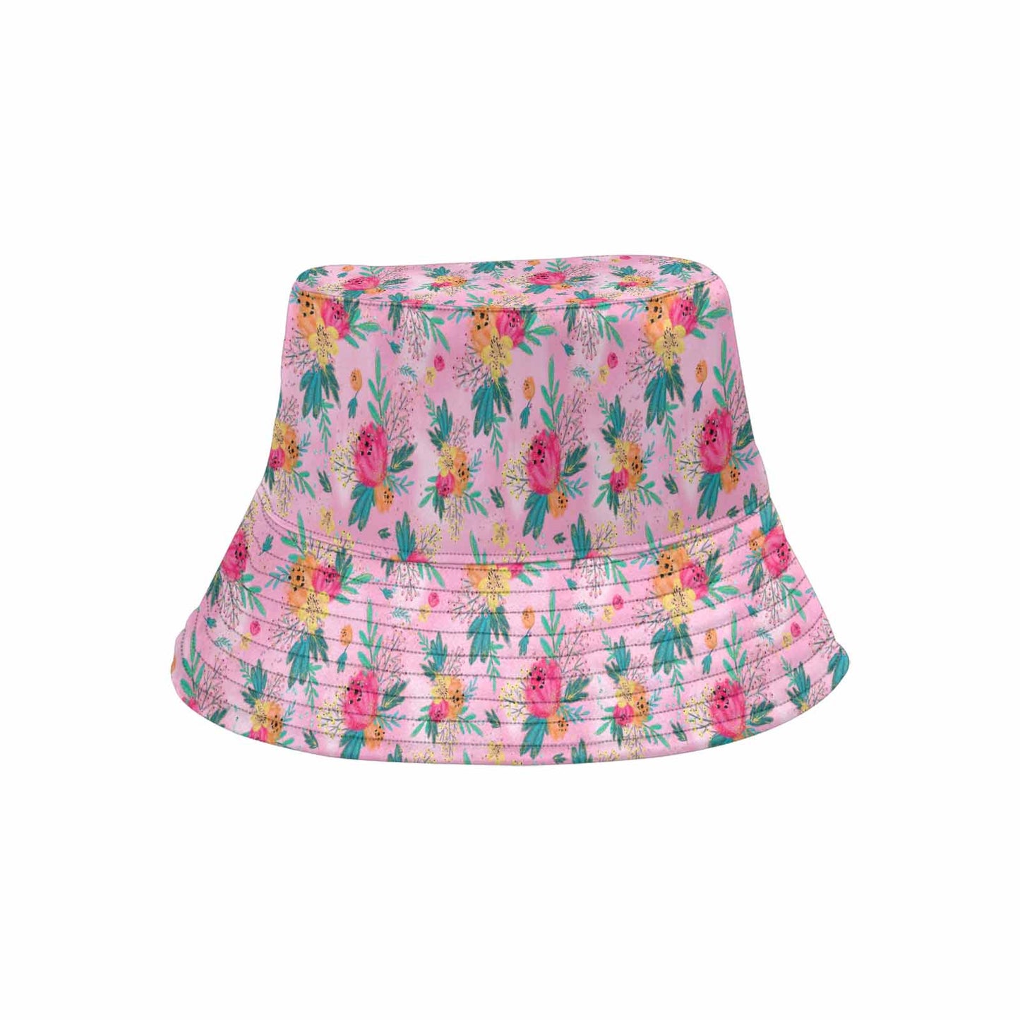 Australian Floral Pink  Unisex Summer Single-Layer Bucket Hat