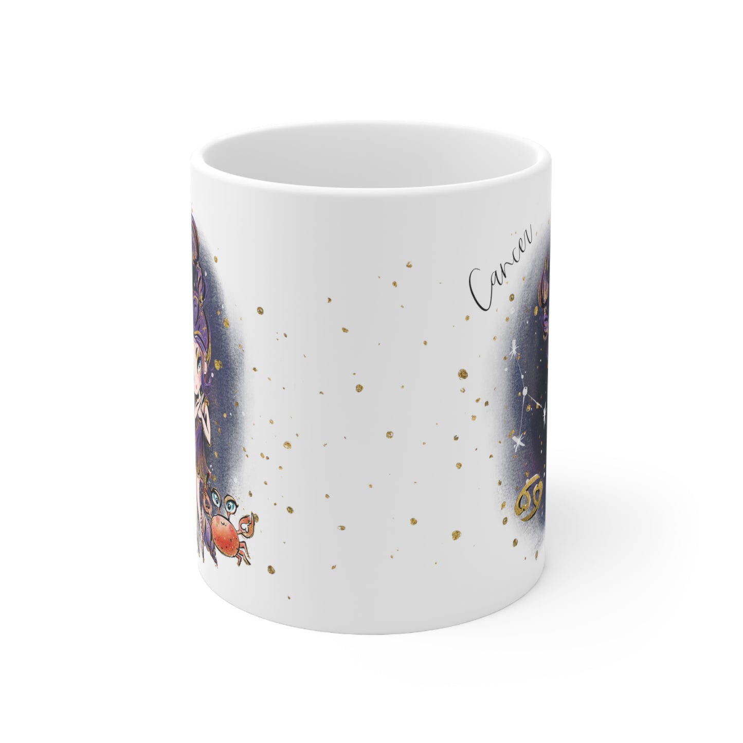 Personalised/Non Personalised Zodiac Sign, Cancer, Ceramic Mug 11oz