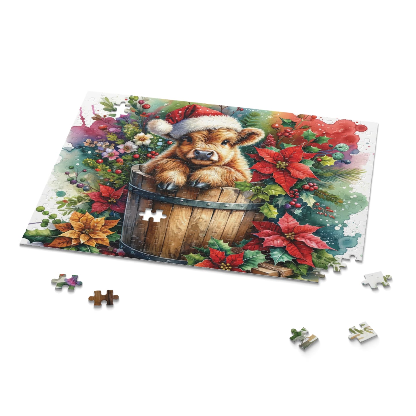 Personalised/Non-Personalised Puzzle, Highland Cow (120, 252, 500-Piece)