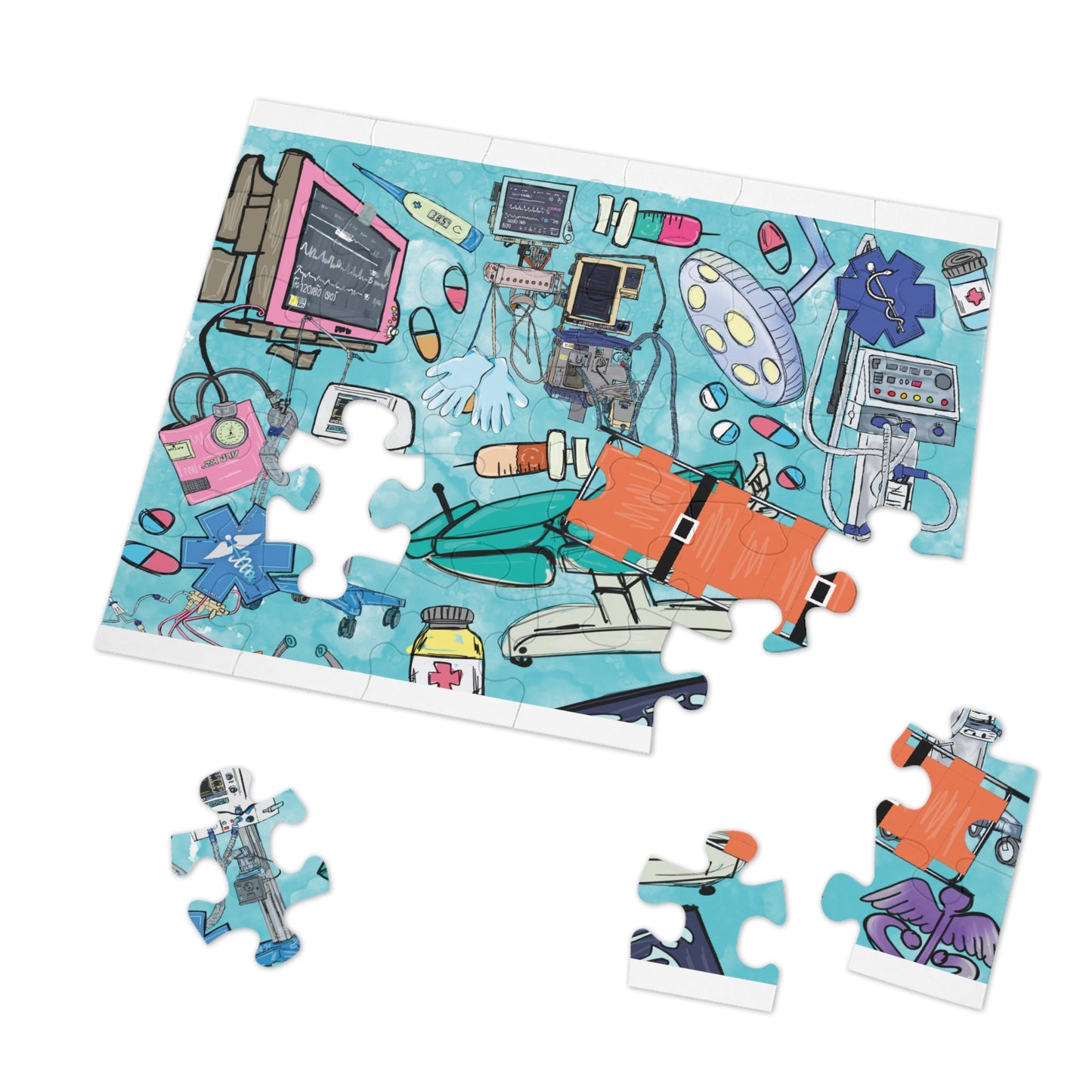 Jigsaw Puzzle, Trauma Nurse, Personalised/Non-Personalised (30, 110, 252, 500,1000-Piece)