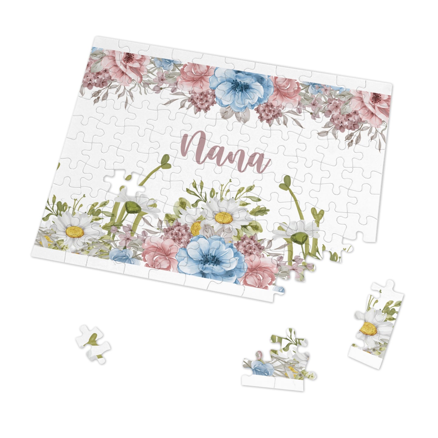 Jigsaw Puzzle, Floral, Nana, Personalised/Non-Personalised (30, 110, 252, 500,1000-Piece)