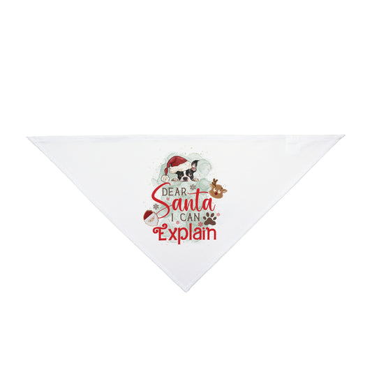 Bandana, Dear Santa I can Explain, Christmas Pet Bandana