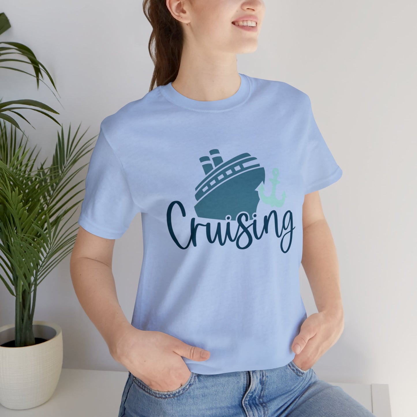 Unisex Adults Jersey Short Sleeve Tee, Cruise Tee, Cruising, 100% Cotton, Light Fabric 142 g/m²