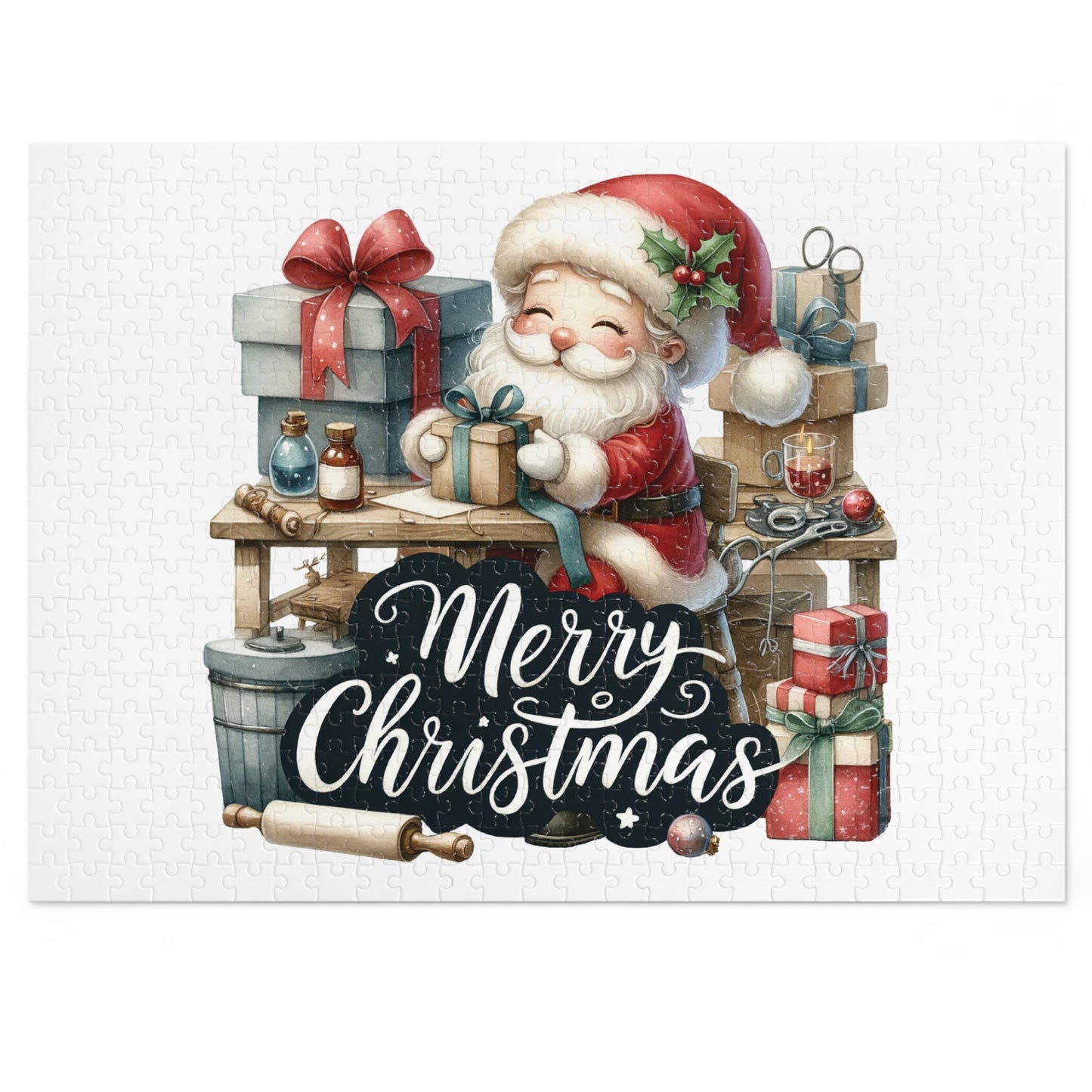 Jigsaw Puzzle, Christmas, Santa, Personalised/Non-Personalised (30, 110, 252, 500,1000-Piece)