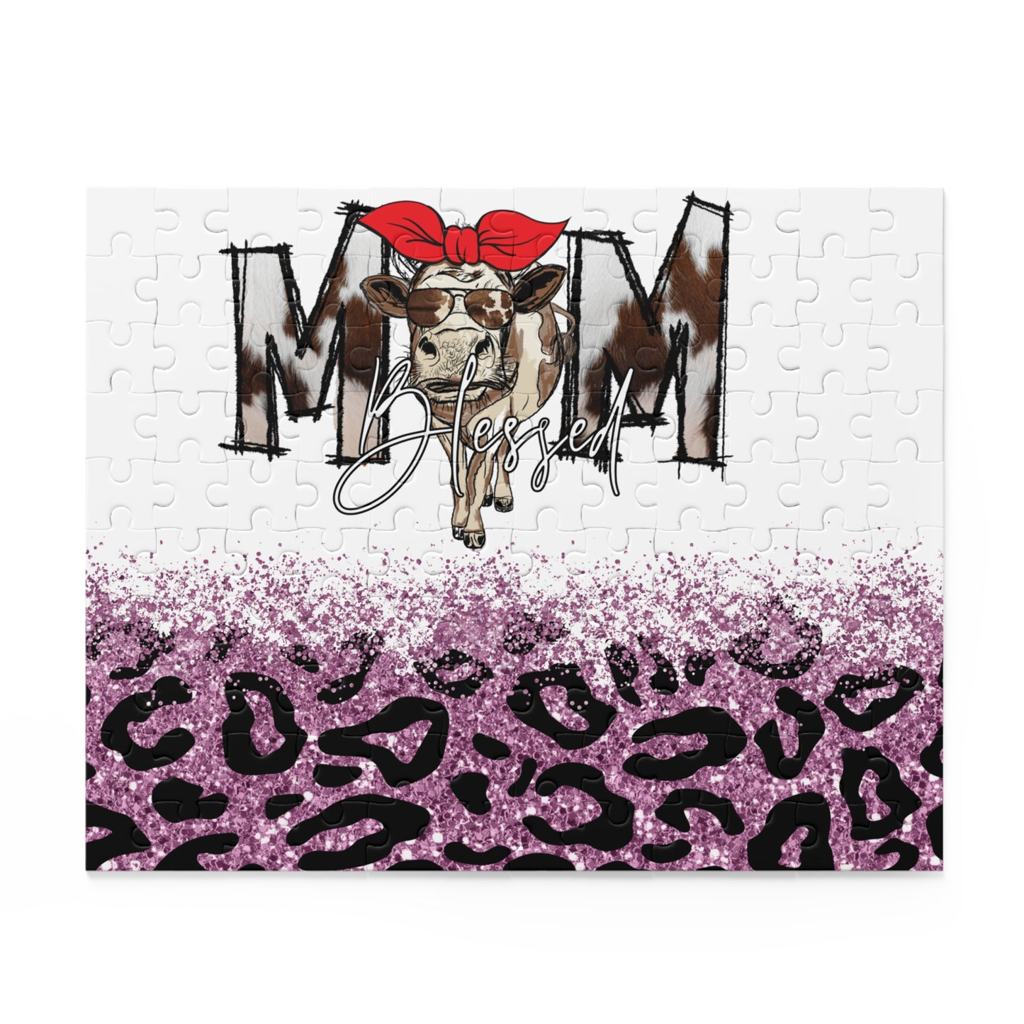 Personalised/Non-Personalised Puzzle, Cow, Mum, Mom (120, 252, 500-Piece)