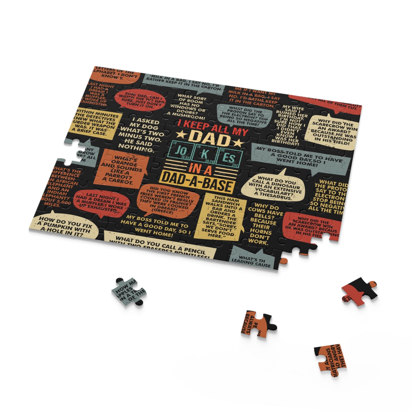 Personalised/Non-Personalised Puzzle, Dad Jokes (120, 252, 500-Piece)